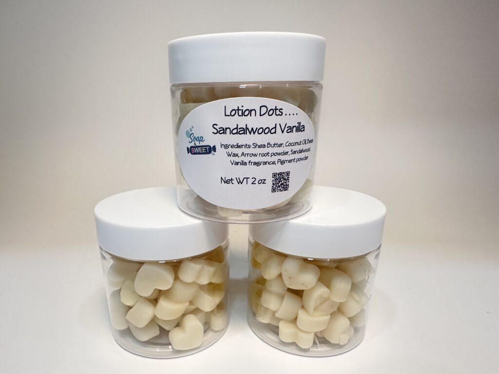 Lotion Dots: Sandalwood Vanilla